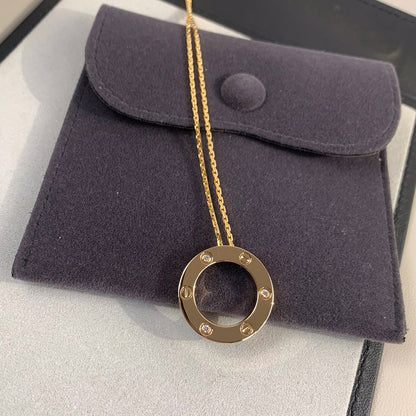 [Clover Jewelry]LOVE NECKLACE 16MM 3 DIAMONDS