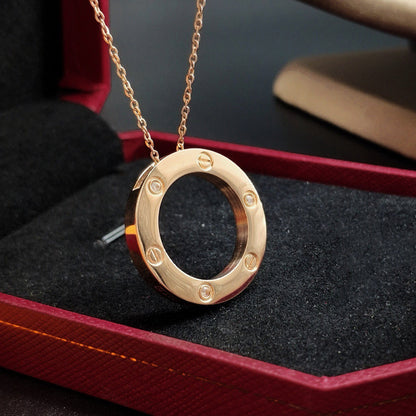 [Clover Jewelry]LOVE NECKLACE 16MM 3 DIAMONDS