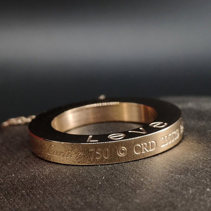 [Clover Jewelry]LOVE NECKLACE 16MM 3 DIAMONDS