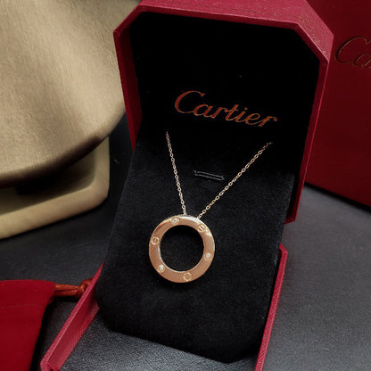 [Clover Jewelry]LOVE NECKLACE 16MM 3 DIAMONDS