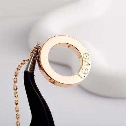 [Clover Jewelry]LOVE NECKLACE 16MM  FULL DIAMOND