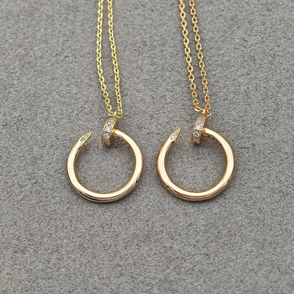 [Clover Jewelry]JUSTE NECKLACE HALF DIAMOND