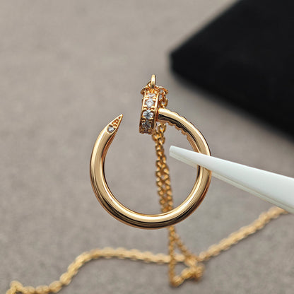 [Clover Jewelry]JUSTE NECKLACE HALF DIAMOND