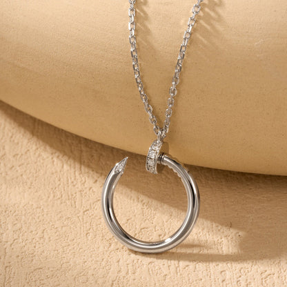 [Clover Jewelry]JUSTE NECKLACE HALF DIAMOND