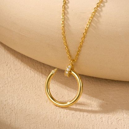[Clover Jewelry]JUSTE NECKLACE HALF DIAMOND