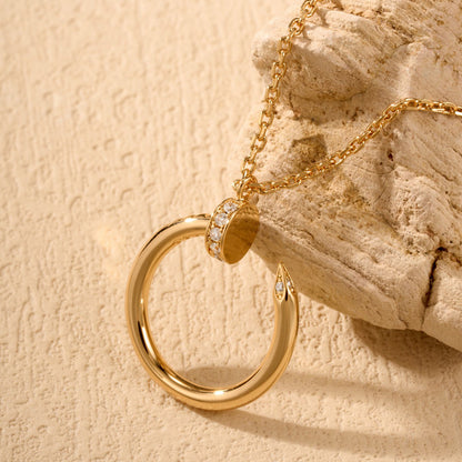 [Clover Jewelry]JUSTE NECKLACE HALF DIAMOND