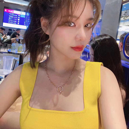 [Clover Jewelry]JUSTE NECKLACE FULL DIAMONDS