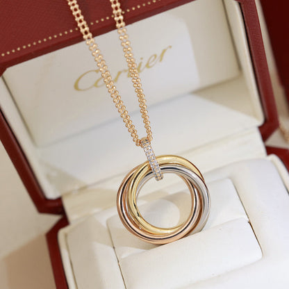 [Clover Jewelry]TRINITY MEDIUM  DIAMONDS NECKLACE