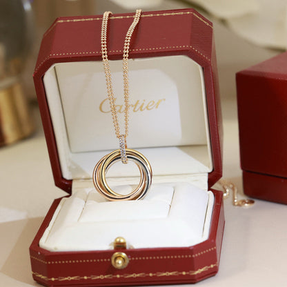 [Clover Jewelry]TRINITY MEDIUM  DIAMONDS NECKLACE