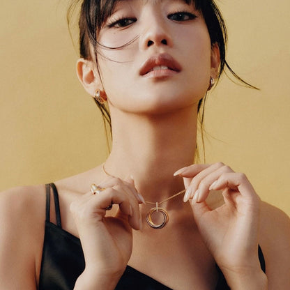 [Clover Jewelry]TRINITY MEDIUM  DIAMONDS NECKLACE