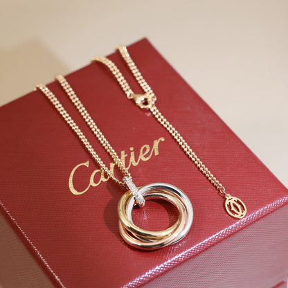 [Clover Jewelry]TRINITY MEDIUM  DIAMONDS NECKLACE