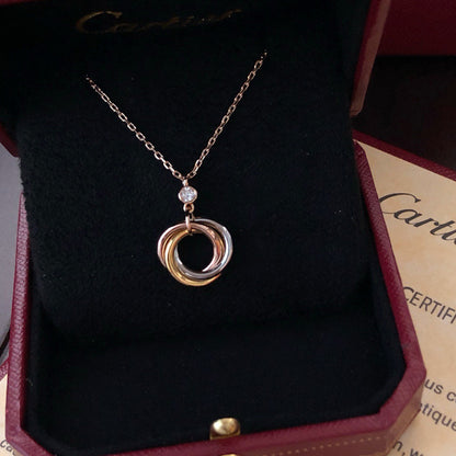 [Clover Jewelry]TRINITY  NECKLACE 1 DIAMOND