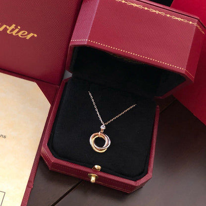 [Clover Jewelry]TRINITY  NECKLACE 1 DIAMOND