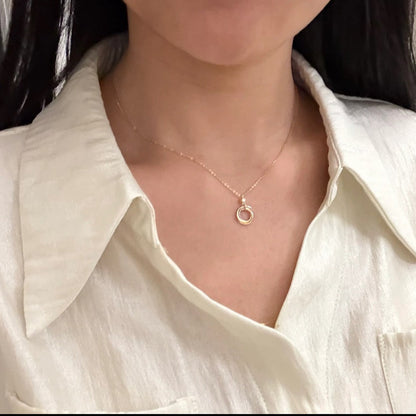 [Clover Jewelry]TRINITY  NECKLACE 1 DIAMOND
