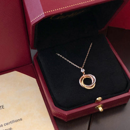 [Clover Jewelry]TRINITY  NECKLACE 1 DIAMOND