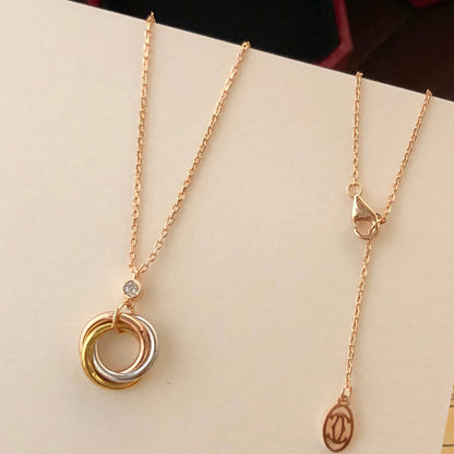 [Clover Jewelry]TRINITY  NECKLACE 1 DIAMOND