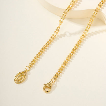[Clover Jewelry]TRINITY LARGE FULL DIAMOND  NECKLACE