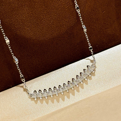 [Clover Jewelry]CLASH  SMALL FULL DIAMOND NECKLACE