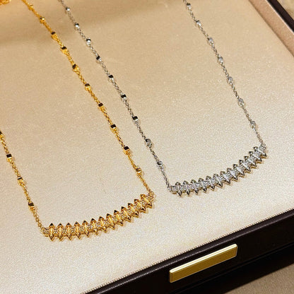 [Clover Jewelry]CLASH  SMALL FULL DIAMOND NECKLACE
