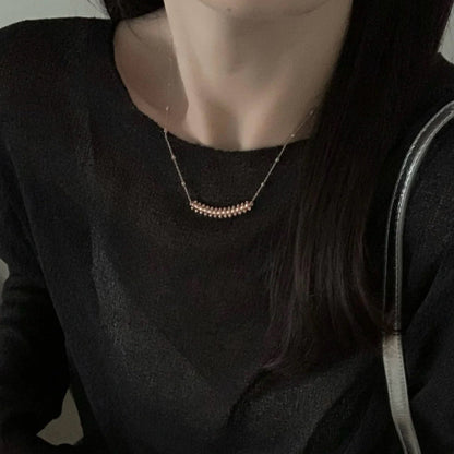 [Clover Jewelry]CLASH  SMALL FULL DIAMOND NECKLACE
