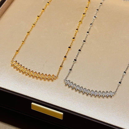 [Clover Jewelry]CLASH  SMALL FULL DIAMOND NECKLACE