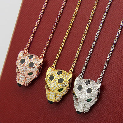 [Clover Jewelry]PANTHERE FULL DIAMOND NECKLACE