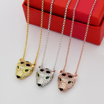 [Clover Jewelry]PANTHERE FULL DIAMOND NECKLACE