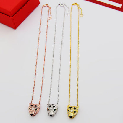 [Clover Jewelry]PANTHERE FULL DIAMOND NECKLACE