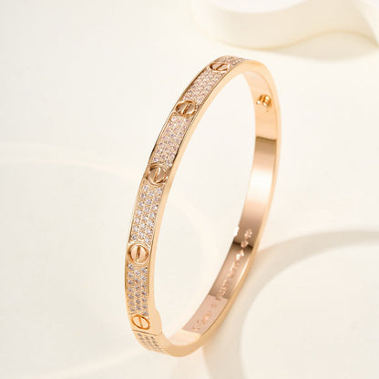 [Clover Jewelry]LOVE BRACELET 4.8MM DIAMOND-PAVED