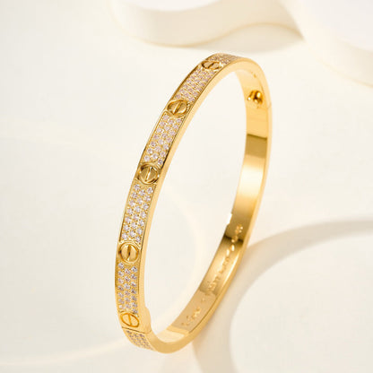 [Clover Jewelry]LOVE BRACELET 4.8MM DIAMOND-PAVED