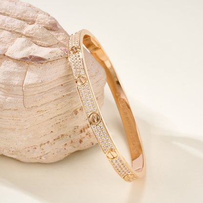 [Clover Jewelry]LOVE BRACELET 4.8MM DIAMOND-PAVED