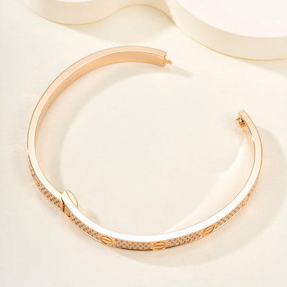 [Clover Jewelry]LOVE BRACELET 4.8MM DIAMOND-PAVED