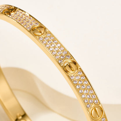 [Clover Jewelry]LOVE BRACELET 4.8MM DIAMOND-PAVED