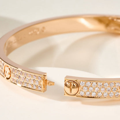 [Clover Jewelry]LOVE BRACELET 4.8MM DIAMOND-PAVED