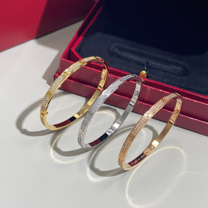 [Clover Jewelry]LOVE BRACELET 3.65MM DIAMOND-PAVED
