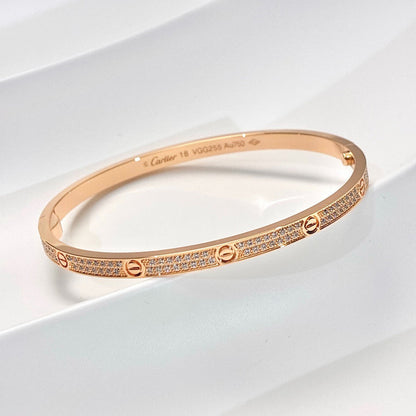 [Clover Jewelry]LOVE BRACELET 3.65MM DIAMOND-PAVED