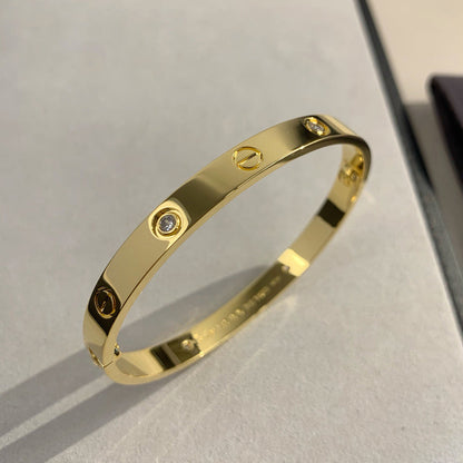 [Clover Jewelry]LOVE BRACELET 6.1MM 4 DIAMONDS