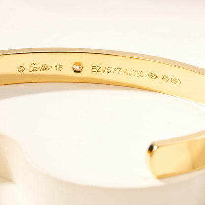 [Clover Jewelry]LOVE BRACELET 6.1MM 1 DIAMOND OPEN CUFF