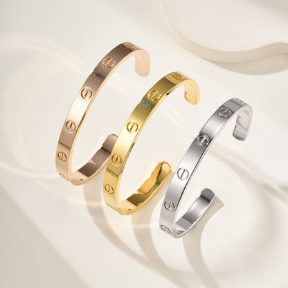[Clover Jewelry]LOVE BRACELET 6.1MM OPEN CUFF