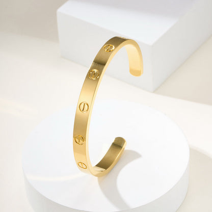 [Clover Jewelry]LOVE BRACELET 6.1MM OPEN CUFF