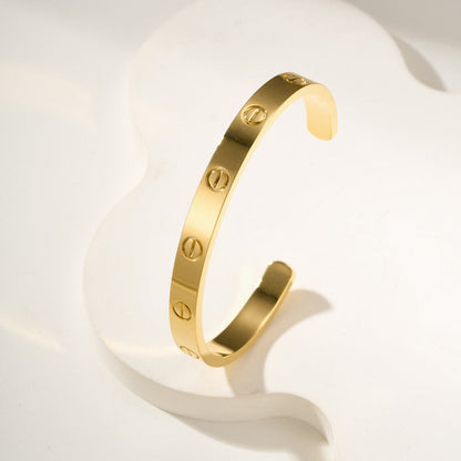 [Clover Jewelry]LOVE BRACELET 6.1MM OPEN CUFF
