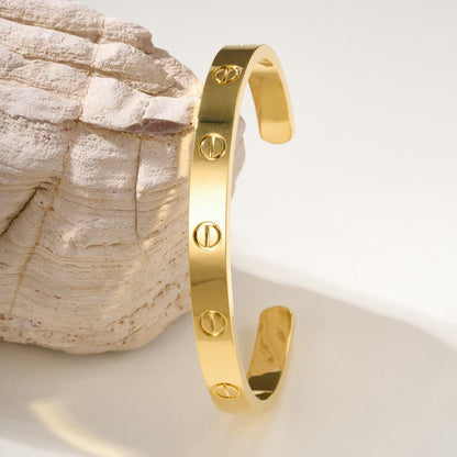[Clover Jewelry]LOVE BRACELET 6.1MM OPEN CUFF