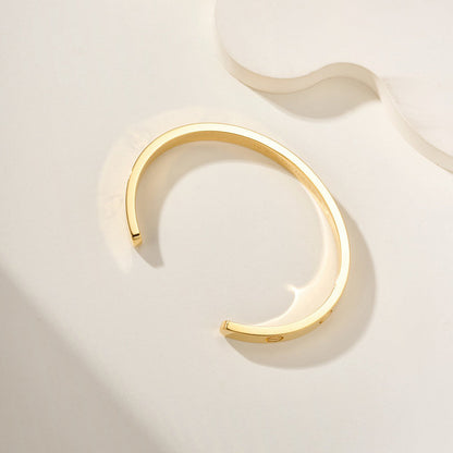 [Clover Jewelry]LOVE BRACELET 6.1MM OPEN CUFF
