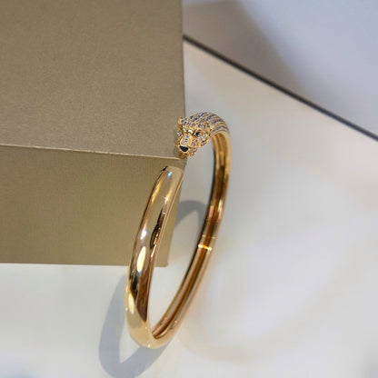 [Clover Jewelry]PANTHERE HALF DIAMOND OPEN BRACELET