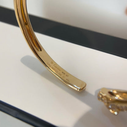[Clover Jewelry]PANTHERE HALF DIAMOND OPEN BRACELET