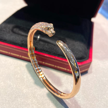 [Clover Jewelry]PANTHERE HALF DIAMOND OPEN BRACELET