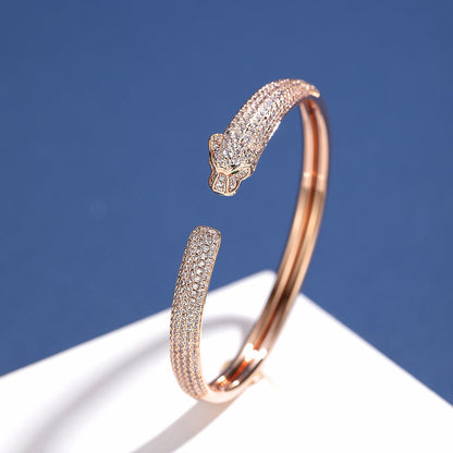 [Clover Jewelry]PANTHERE FULL DIAMOND OPEN BRACELET