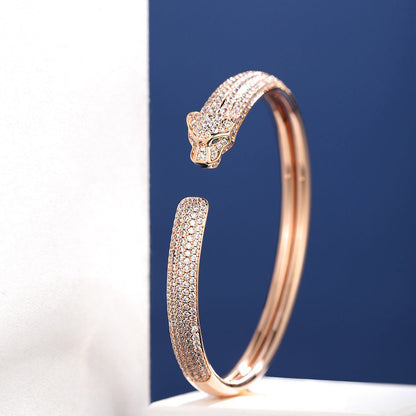 [Clover Jewelry]PANTHERE FULL DIAMOND OPEN BRACELET