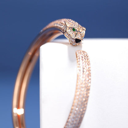 [Clover Jewelry]PANTHERE FULL DIAMOND OPEN BRACELET