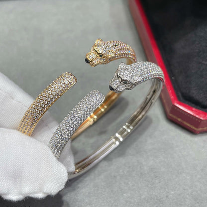 [Clover Jewelry]PANTHERE FULL DIAMOND OPEN BRACELET